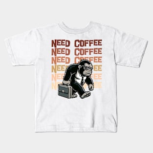 Need Coffee - Funny Kids T-Shirt